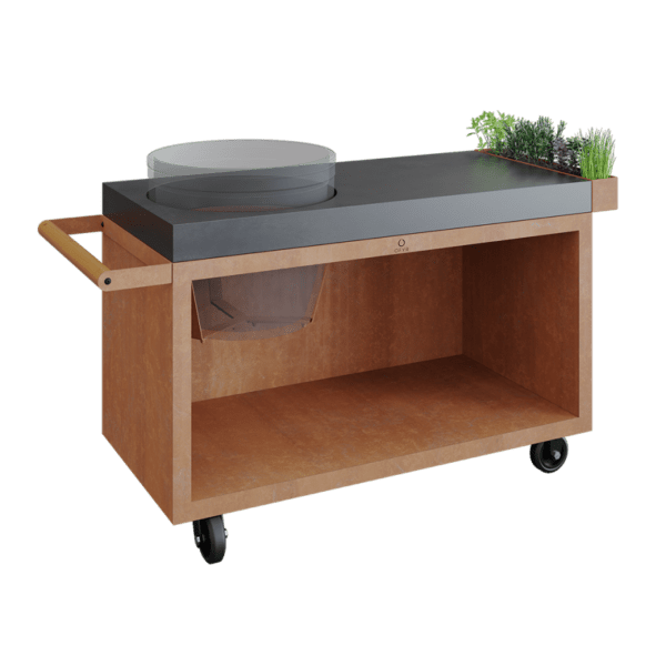 OFYR Kamado Table Corten 135 PRO Concrete BGE