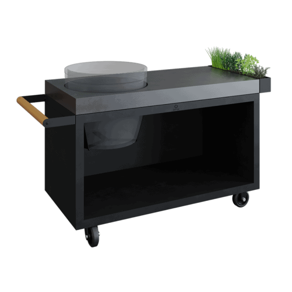 OFYR Kamado Table Black 135 PRO Concrete BGE